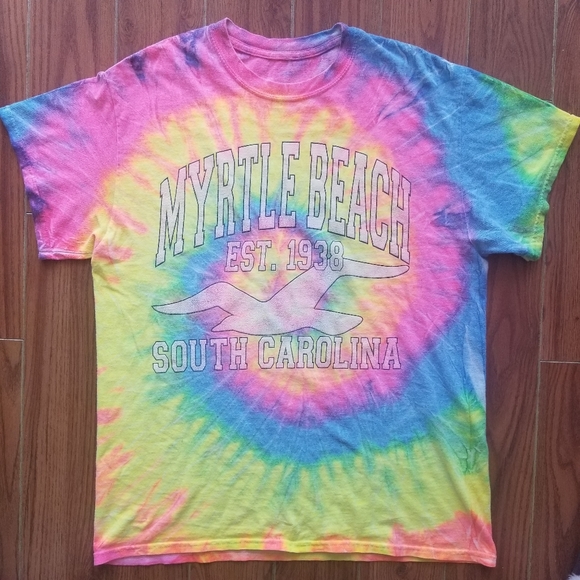 Vintage Myrtle Beach Tie Dye T-Shirt Tee Hippie 70 - Picture 9 of 13